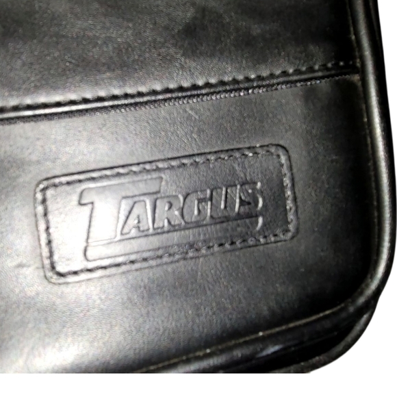 TARGUS BLACK LEATHER LAPTOP,  OFFICE TOTE EUC - Picture 3 of 10